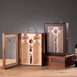 Cao cấp trống rượu vang đỏ hộp quà tặng: Piano sơn kết thúc đôi chai rượu vang trường hợp bằng gỗ, tùy chỉnh 2 chai rượu vang bao bì hộp - Product Image 5