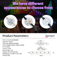 Éclairage de poutre à pixels RGBW 30 mm UCS2904 DC24V IP67 SMD5050, éclairage extérieur permanent pour avant-toits de bâtiments, directement de l'usine