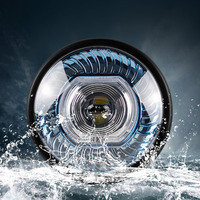 Phare avant de moto LED 7 pouces IP67, nouveau modèle Angel Devil Eyes, 12-80VDC, faisceau haut/bas
