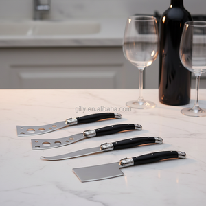 Produits à succès : Ensemble de couteaux à fromage <span class=keywords><strong>Laguiole</strong></span> de style français avec spatule à beurre, fourchette à fromage, trancheuse, <span class=keywords><strong>couteau</strong></span> à découper - Product Image 6
