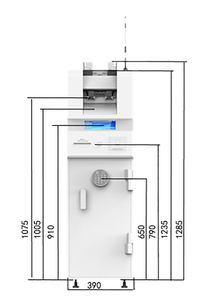SNBC सीडीएम आधुनिक डिजाइन नकद जमा मशीन Undercounter बैंक नकद जमा एटीएम मशीन - Product Image 6