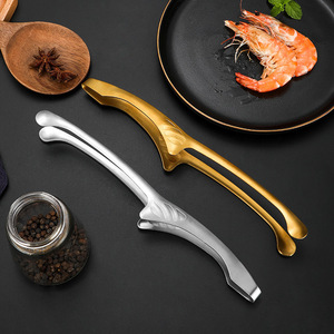 Stainless Steel <b>BBQ</b> Tongs 304 Thickened Round Head Multipurpose Food Tongs For Grill Restaurant Use - Product Image 2