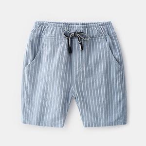 Pantalones Cortos Casuales con Tirantes de Algodón a Rayas para Niños, Producto Top 10 en Ventas en China - Product Image 3