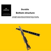 Bloqueur de stationnement pour véhicules, construction en caoutchouc durable avec nervures renforcées, haute résistance aux chocs pour garage de stationnement