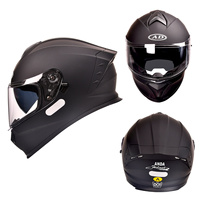 Casques de moto intégraux certifiés DOT avec doublure confortable et visière double, vente en gros d'usine personnalisée, matériau ABS