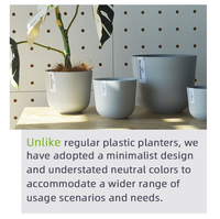 Pots de fleurs avec trou de drainage, légers, minimalistes, en plastique, pots modernes pour plantes, pots de jardin en gros