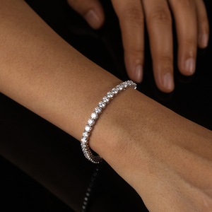 Bracciale Tennis a Catena in Argento Sterling di Alta Qualità Stile Hip Hop con <span class=keywords><strong>Moissanite</strong></span> che Supera il Tester per Diamanti - Product Image 3