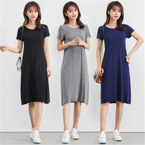 Robe slip complète en modal pour femmes jupe gilet à bretelles spaghetti 90 à 120cm de long sous la robe camisoles glisse <span class=keywords><strong>jupon</strong></span> intérieur L0294-1 - Product Image 1