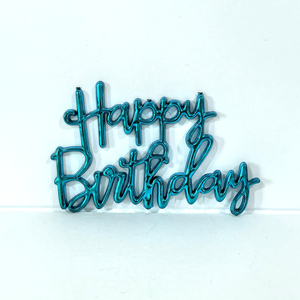 Decorazione per Torta di <span class=keywords><strong>Compleanno</strong></span> in Plastica Placcata Oro 3D con Scritta Cursiva 'Happy Birthday' <span class=keywords><strong>a</strong></span> Prezzo di Fabbrica - Product Image 6