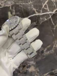 Reloj de Hip-hop de Alta Calidad con Moissanita, Reloj de Lujo para Hombre con Diamantes Completos, Estilo VVS Brillante - Product Image 3