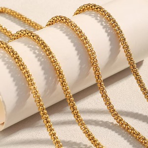 Collana in Acciaio Inossidabile Impermeabile Zhongzhe, Stile Robusto Intrecciato Bicolore, Catena Spessa Personalizzata alla Moda - Product Image 3