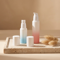 Flacon pompe sans air dégradé givré 20ml 30ml 50ml, vide, pour lotion et sérum, emballage cosmétique de luxe
