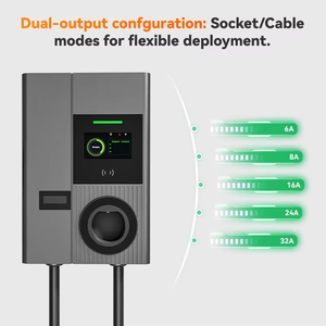 Estação de Carregamento Rápido para Veículos Elétricos de 7kW, 11kW e 22kW, à Prova d'Água, Montada no Chão, para Uso Público, com Certificação CE, RoHS e OCPP2.0.1 - Product Image 3