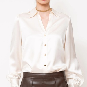 Camisas de Seda de Lujo para Mujer, Estilo Elegante, con Volantes, de Alta Calidad, Ecológicas, Nuevos Estilos, Fabricante Ético, OEM ODM - Product Image 3