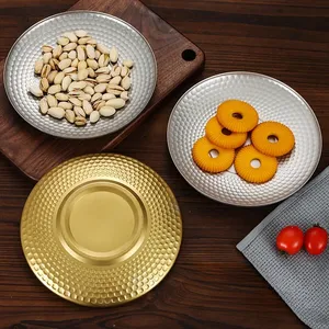 ถาดเค้กขนมหวานจานผลไม้2ชั้นทำจากสเตนเลส304แบบย้อนยุค1ชิ้น - Product Image 2