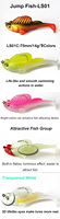 Lutac OEM Jumping Fish/75MM/14G/Hameçon Mustad, Œil de poisson simulé 3D, Queue épaissie, Revêtement cutané réaliste, Peinture de mise en couleur améliorée