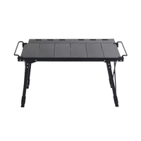 Pique-nique extérieur libre de combinaison d'OEM de Tableau de BBQ de camping en aluminium se pliant léger portatif