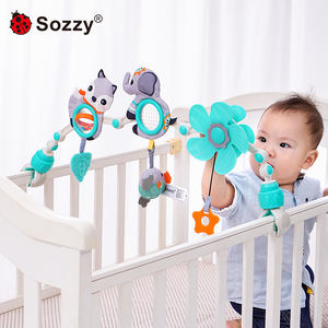 Jouets sensoriels personnalisés Sozzy en forme d'éléphant <span class=keywords><strong>pour</strong></span> bébé, jouets suspendus <span class=keywords><strong>pour</strong></span> lit <span class=keywords><strong>de</strong></span> bébé, jouets d'<span class=keywords><strong>arche</strong></span> d'activités musicales doux <span class=keywords><strong>pour</strong></span> berceau, lit d'enfant, <span class=keywords><strong>poussette</strong></span>, jouets sensoriels apaisants - Product Image 5