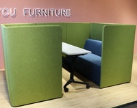 Partition de bureau en tissu de velours, siège de canapé, dosette souple de couleur verte