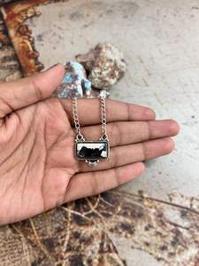 ชุดสร้อยคอและต่างหูเงินแท้ทำมือลายควายขาวสำหรับผู้หญิง ชุดเครื่องประดับเงิน - Product Image 2