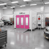 Cabine de peinture grand format pour véhicules avec système de séchage infrarouge pour durcissement rapide, idéale pour SUV et Jeep