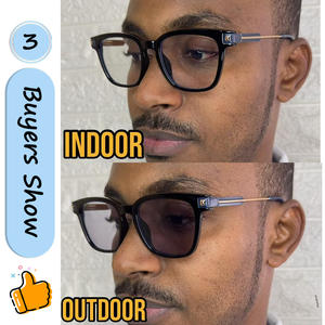 MORESE الأكثر مبيعًا P2068 نظارات photochromica للرجال في المخزون بيع بالجملة أوروبا وأمريكا أسود مستطيلي الساق الربيع - Product Image 3