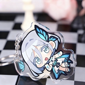 Custom Clear Acrylic Keychain with Holographic Design Cute Metal and Plastic Keyring Charms Personalized Key Ring
