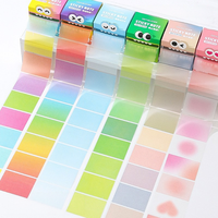 Bloc-notes adhésif transparent à paillettes, 105 feuilles, autocollants, motif monstre mignon, cadeau pour étudiants