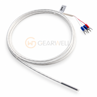 Sonde de température RTD série HUAF PT100, câble de 1 m, 2 m, 3 m, personnalisable, équipement électrique pour machines industrielles