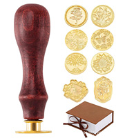 Nouveau Kit de Scellage à la Cire avec Poignée Métallique pour Cartes d'Invitation de Mariage, Décoration d'Enveloppes et Perles de Cire à Sceller