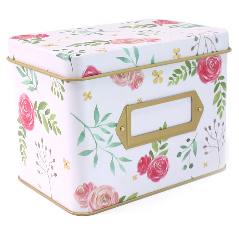 Низкий минимальный заказ индивидуальная торговая марка прямоугольная Оловянная упаковка конфеты металлические жестяные коробки для печенья чайный футляр