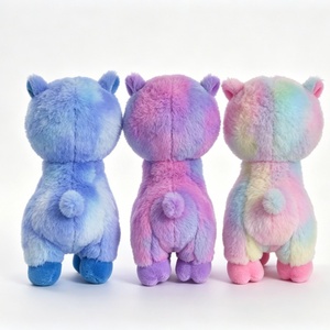 ตุ๊กตาลามะไล่สีแบบไล่ระดับสีตามแนวตั้ง สีฟ้า ชมพู-ม่วง และสีรุ้งพาสเทลหลากสี ตกแต่งห้องสไตล์สวยงาม - Product Image 3