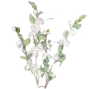 Fleur artificielle Junheyuan, camélia simulé, branche unique à plusieurs têtes, pour décoration maison et mariage - Product Image 5