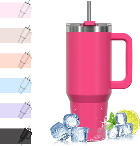 Christmas Gift Hot Sale 20oz Customized Color Eco-Friendly Stainless Steel Vacuum <b>Insulated</b> Tumbler Handle Travel <b>Mug</b> 12-24 - Product Image 1