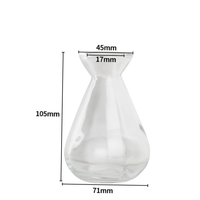 FJ GBA-039 Décoration d'intérieur – Bouteille vide en verre transparent de 140 ml à large ouverture pour diffuseur de parfum et d'aromathérapie