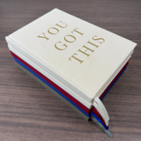Carnet de notes A5 de luxe en tissu de lin, couverture rigide, ouverture à plat, avec logo personnalisé, pour fabricants d'impression de carnets