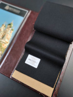 Tissu sergé en laine grossière teinte unie, poids moyen, 12MK 18MK 400G/M, 30% Laine, 24% Polyester, 21% Viscose, 25% Acétate