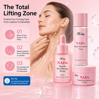 Vente en gros de produits de soin du visage coréens luxueux NAD Plus Peptide, ensemble de 3 pièces, sérum anti-âge, crème liftante et raffermissante, pour tous types de peaux, ODM