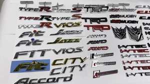 สติกเกอร์ติดรถแบบมีตัวอักษรกันน้ำติดกลางแจ้งทำจากไวนิลมีตัวอักษรตราสัญลักษณ์รถโลหะ - Product Image 6