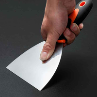 Grattoir plat de peinture miroir en acier inoxydable de 2 pouces 0.7mm sans rouille, parfait pour réparer les cloisons sèches, enlever le papier peint, la boue.