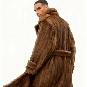 Áo khoác lông chồn cao cấp, dáng dài, ôm body, sang trọng dành cho nam giới, lý tưởng cho giới doanh nhân, và lựa chọn hàng đầu cho mùa Giáng sinh - Product Image 1