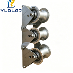 Rouleau de guidage de câble triple articulé YILI en aluminium à trois roues pour la construction de réseaux électriques et de canalisations souterraines - Product Image 2