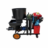 Pompe à vis haute pression 18HP 25HP pour pulvérisation de mortier diesel avec trémie de 100L et haute efficacité pour chantier de construction
