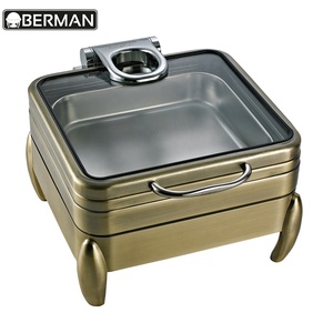 <span class=keywords><strong>Berman</strong></span> ร้านอาหารและโรงแรมอุปกรณ์ induction bain marie อาหารอุ่นต่ำราคาชุดบุฟเฟ่ต์ไฟฟ้าสำหรับ chafing จาน - Product Image 4