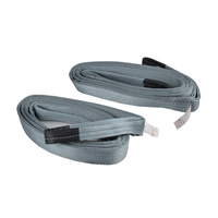 Sangle de levage industrielle WSTDA en polyester robuste, type œil-œil, conforme aux normes américaines, capacité de 1 à 40 tonnes