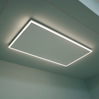 Panneau de chauffage intérieur intelligent 660W avec éclairage LED, plaque chauffante infrarouge à montage au plafond, prise EU, prise UK, télécommande WIFI
