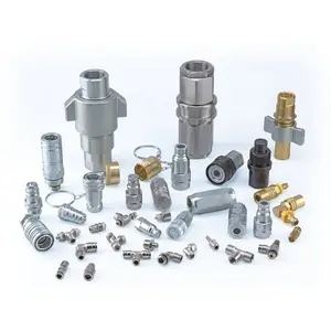KZF 1-1/4 inch BSPT/BSPP/NPT thread 304/316 stainless steel push to connect hydraulic fittings&liquid quick disconnect fittings