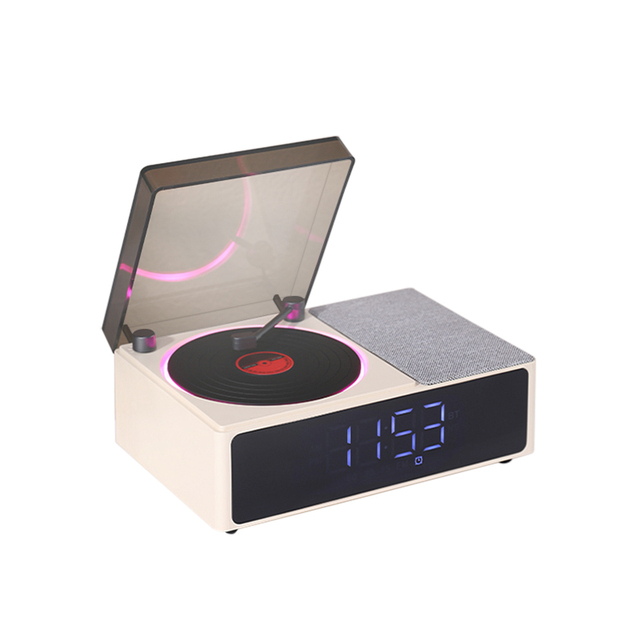 Retro Turntable Speaker With White Noise Wireless Blue Tooth Speaker Vinyl Record Player Stereo Sound BT Speaker with TF Card