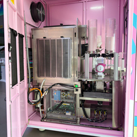 Distributeur automatique de crème glacée carré Naughty Dog avec options lait et fruits pour restaurants, garantie 1 an, 230-115V