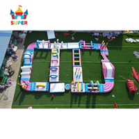 Parcours d'obstacles aquatiques gonflables personnalisés, parc aquatique flottant pour enfants et adultes, équipement de location commercial